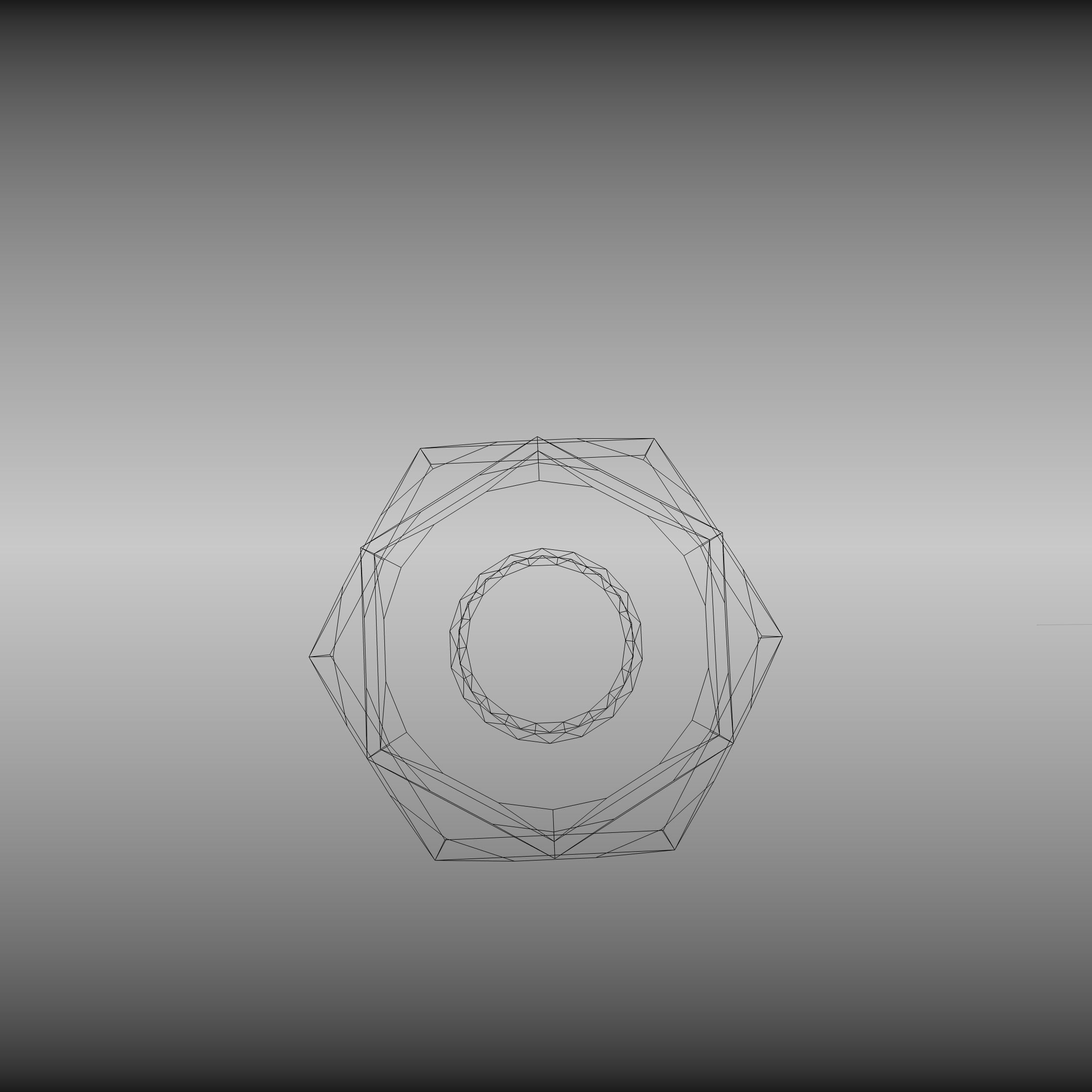 Low-Poly Nut and Bolt in Wall Low-poly 3D model_27