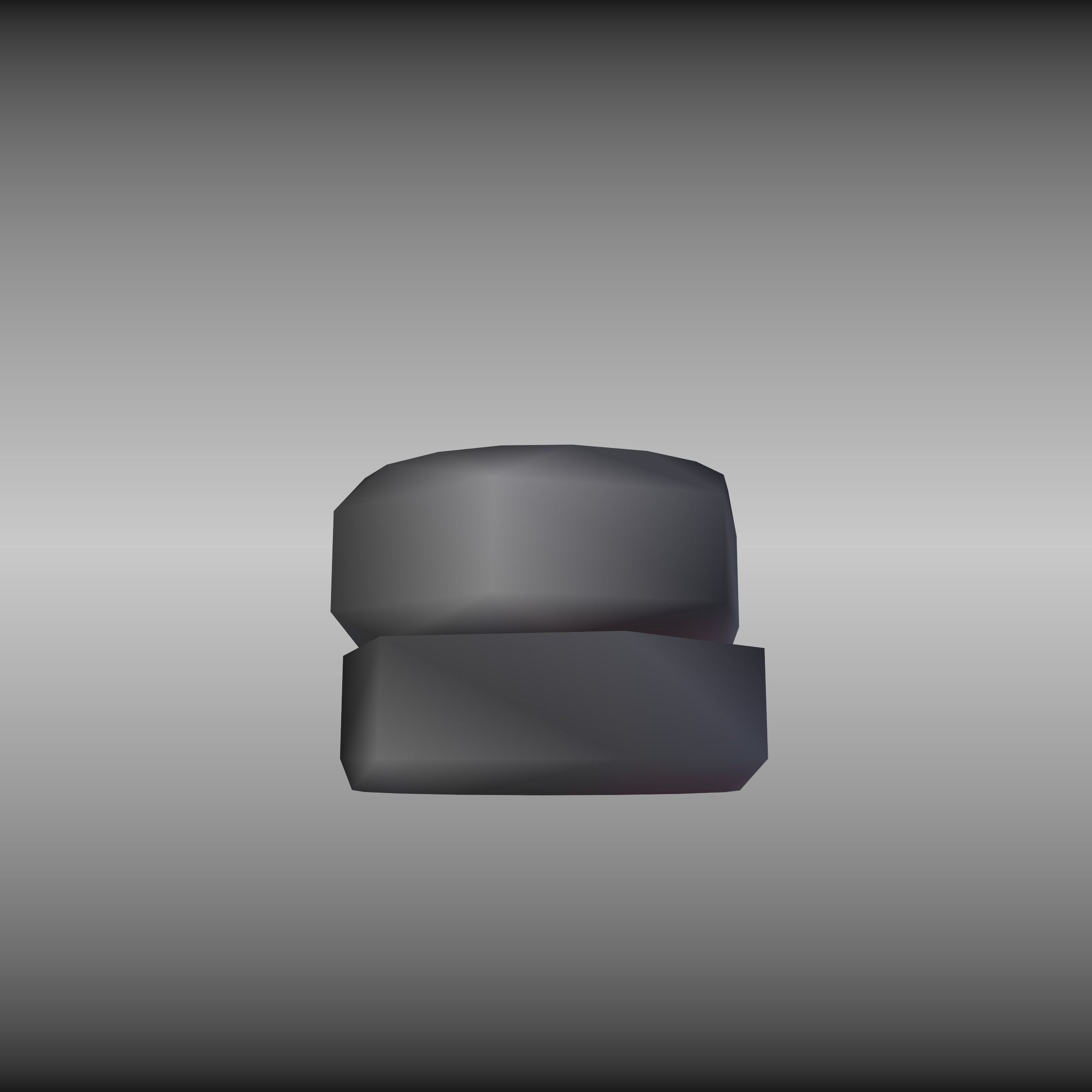 Low-Poly Nut and Bolt in Wall Low-poly 3D model_6