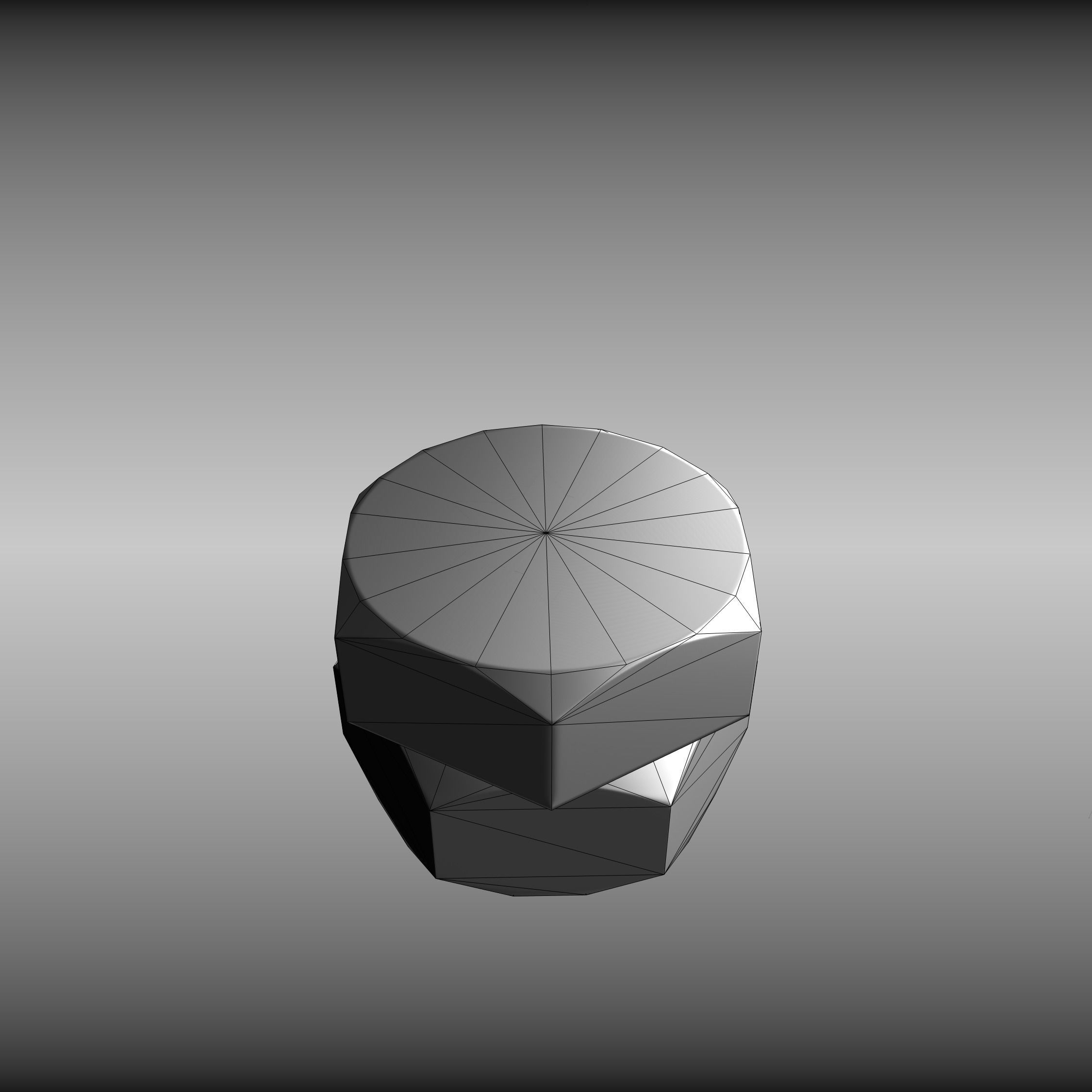 Low-Poly Nut and Bolt in Wall Low-poly 3D model_39