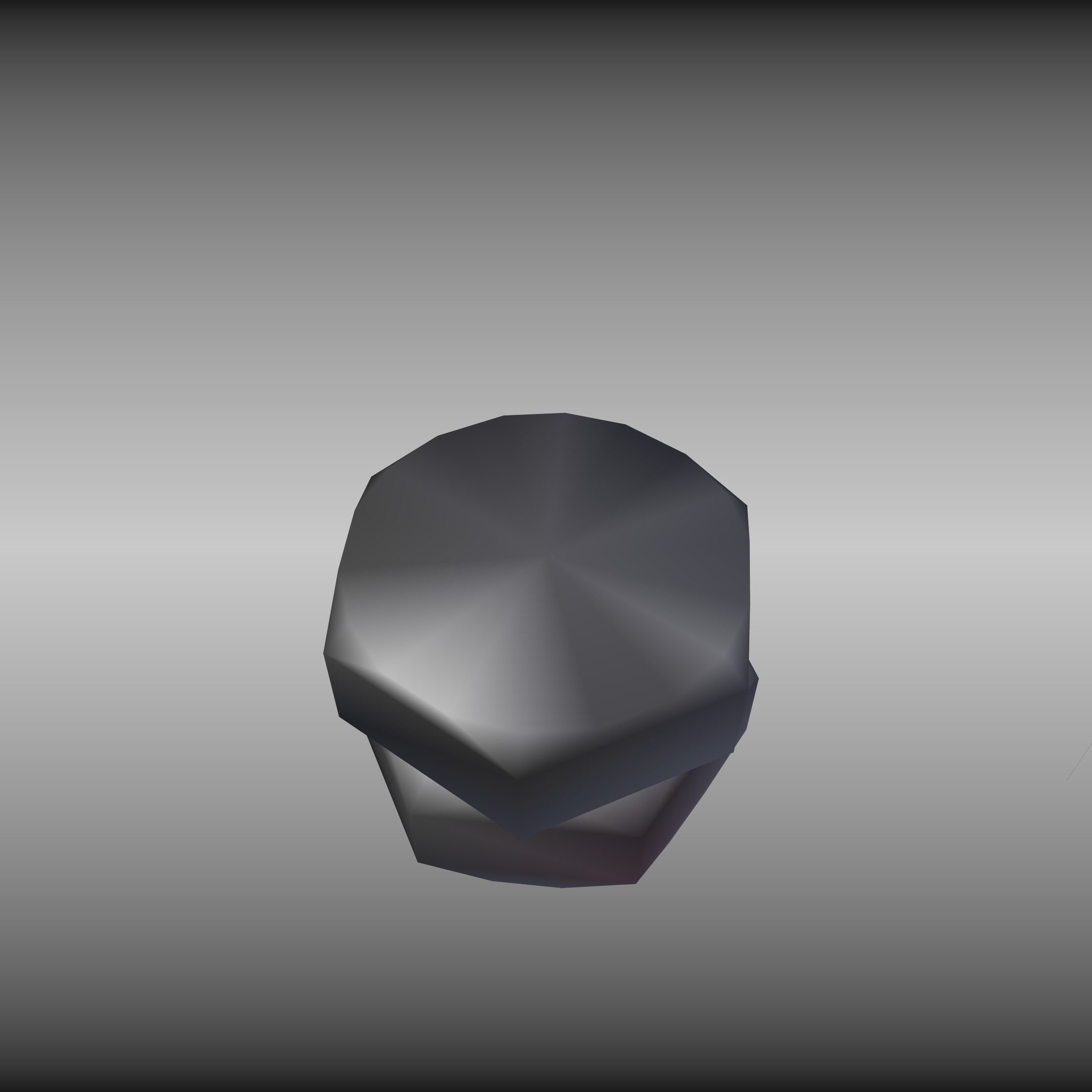 Low-Poly Nut and Bolt in Wall Low-poly 3D model_36