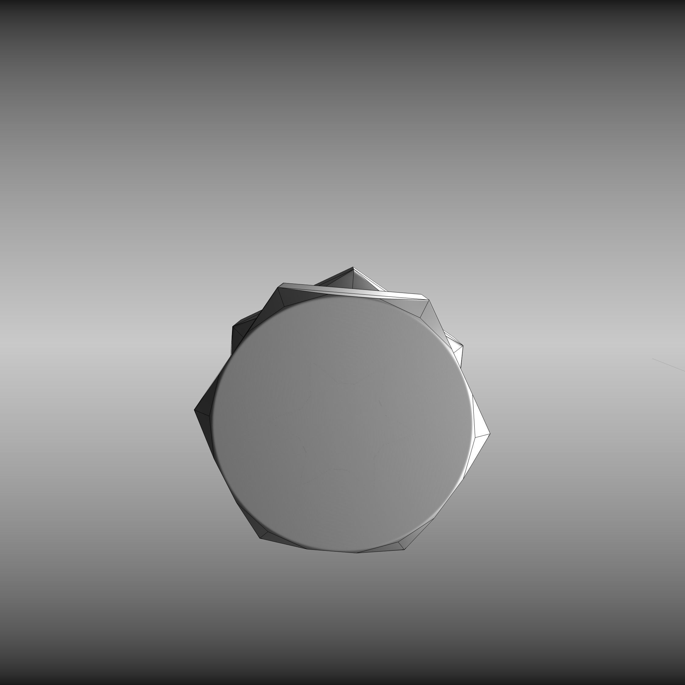 Low-Poly Nut and Bolt in Wall Low-poly 3D model_24