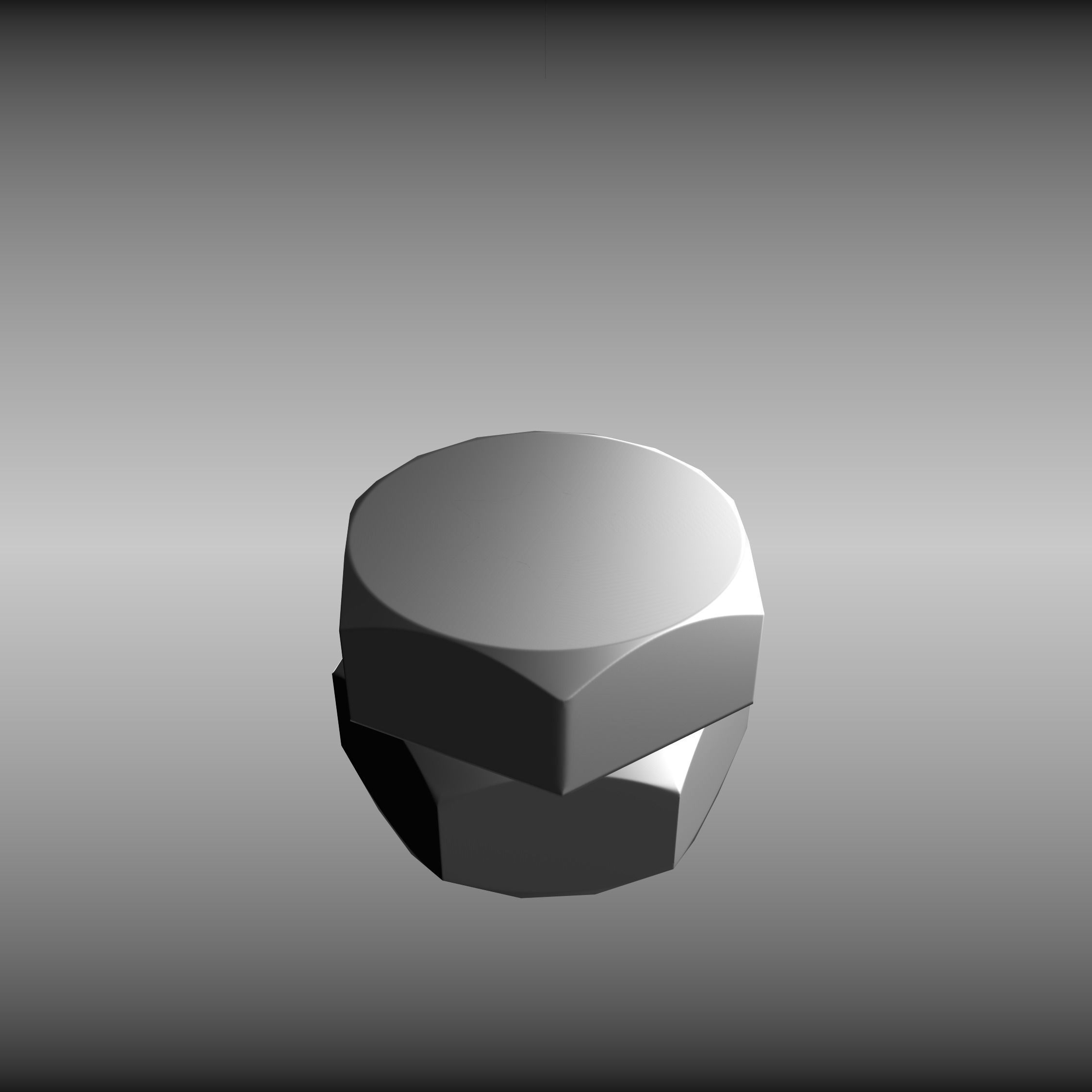 Low-Poly Nut and Bolt in Wall Low-poly 3D model_40