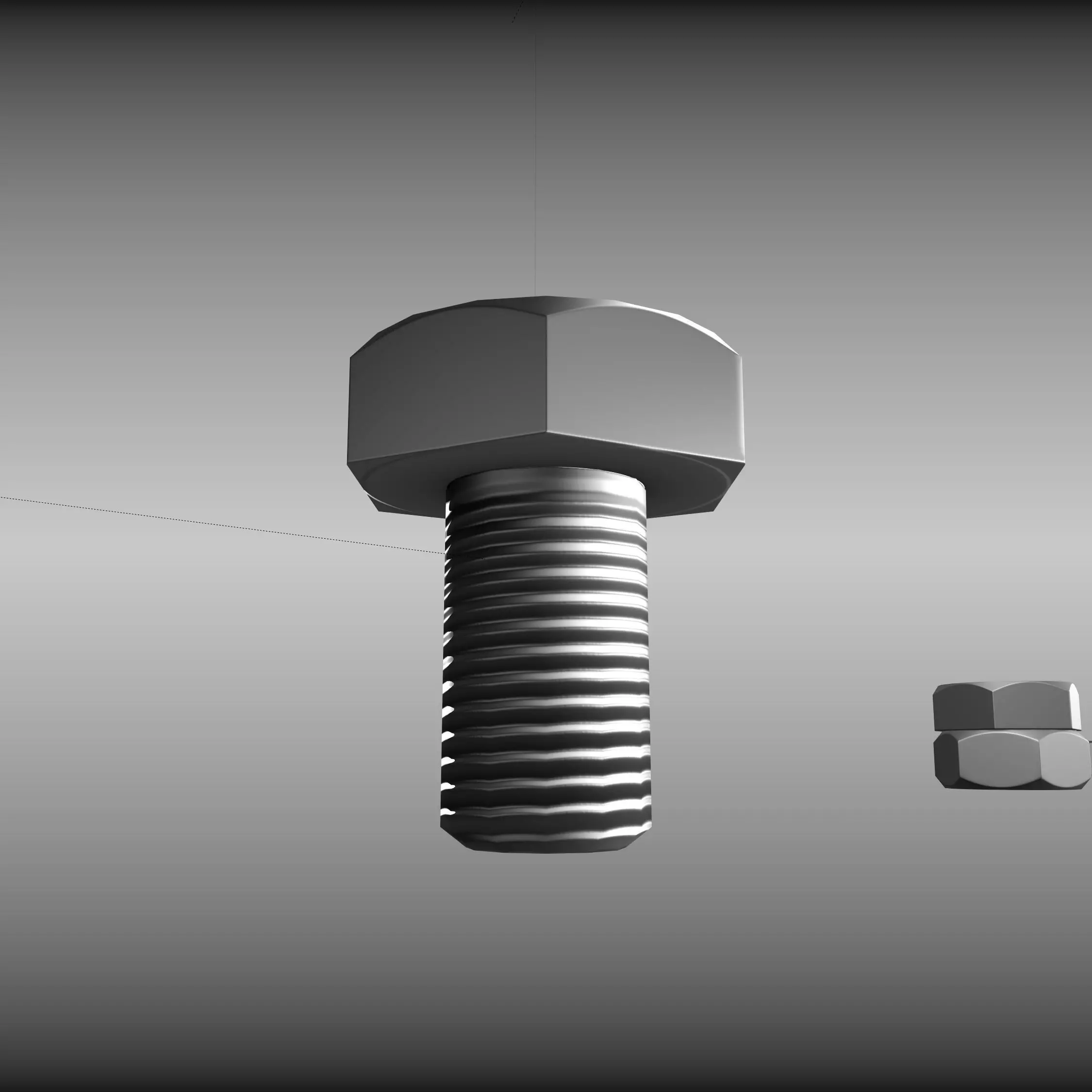 Low-Poly Bolt Version 1 Low-poly 3D model