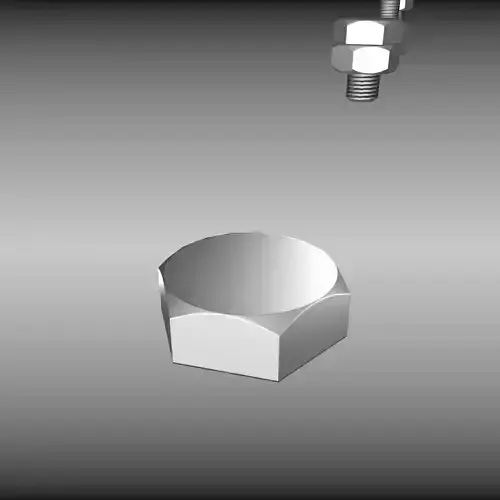 Low-Poly Bolt in Wall Low-poly 3D model