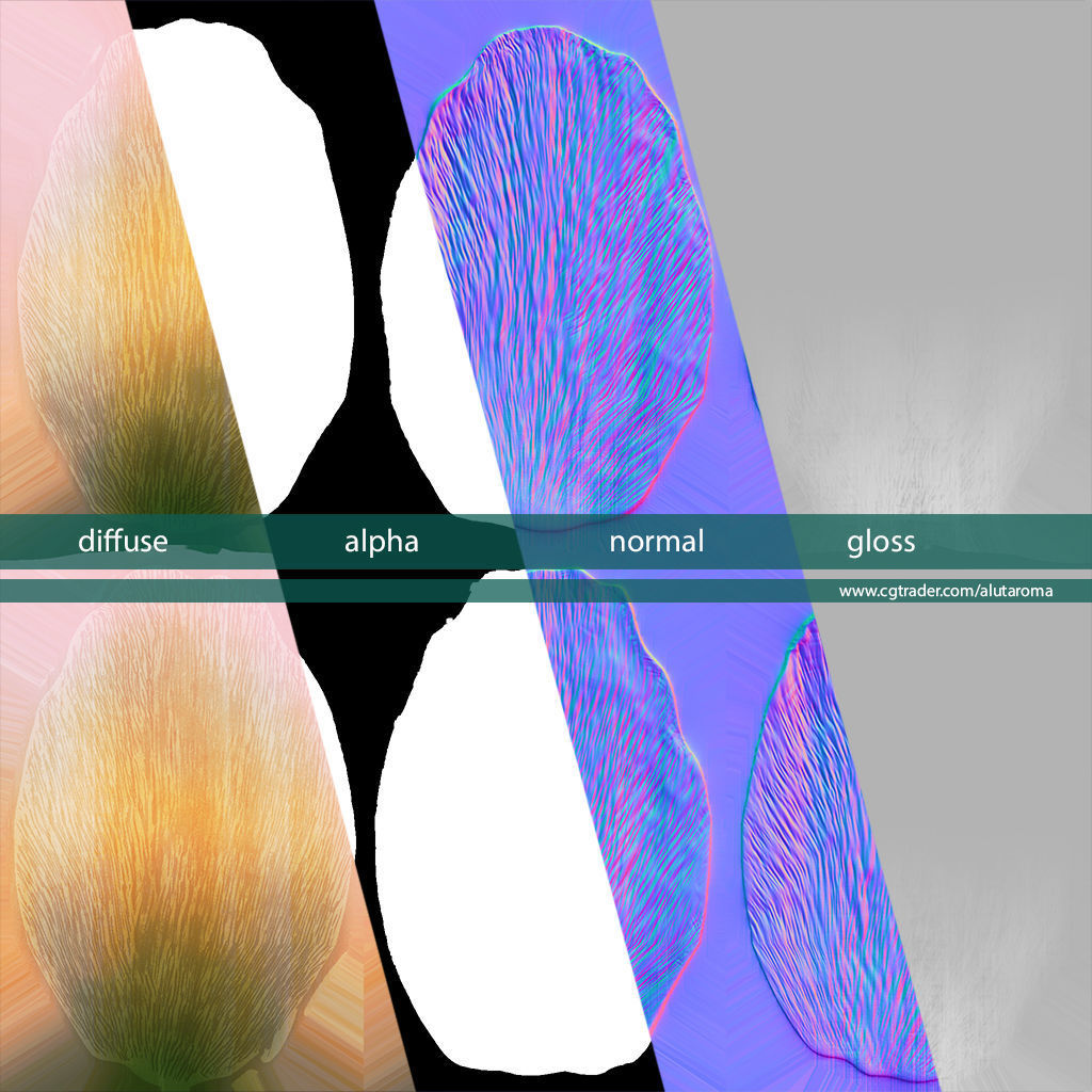 Tulips very LOW POLY detailed textures 63 variations Vray Low-poly 3D model_7