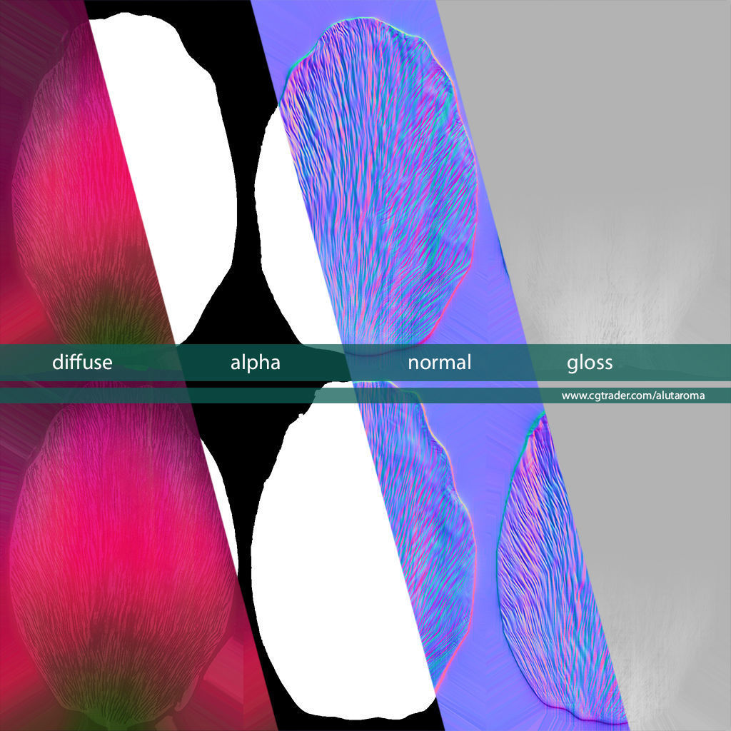 Tulips very LOW POLY detailed textures 63 variations  Low-poly 3D model_7