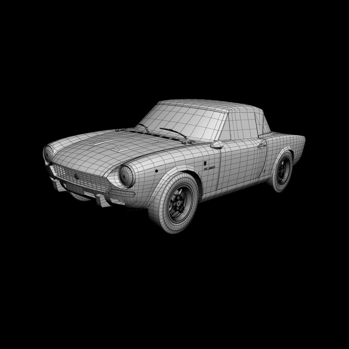 Fiat 124 Spider Abarth Rally 3D model_14
