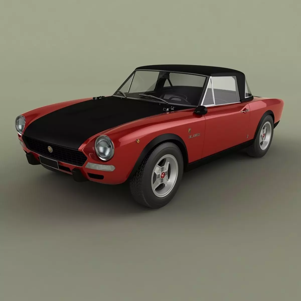 Fiat 124 Spider Abarth Rally 3D model_0