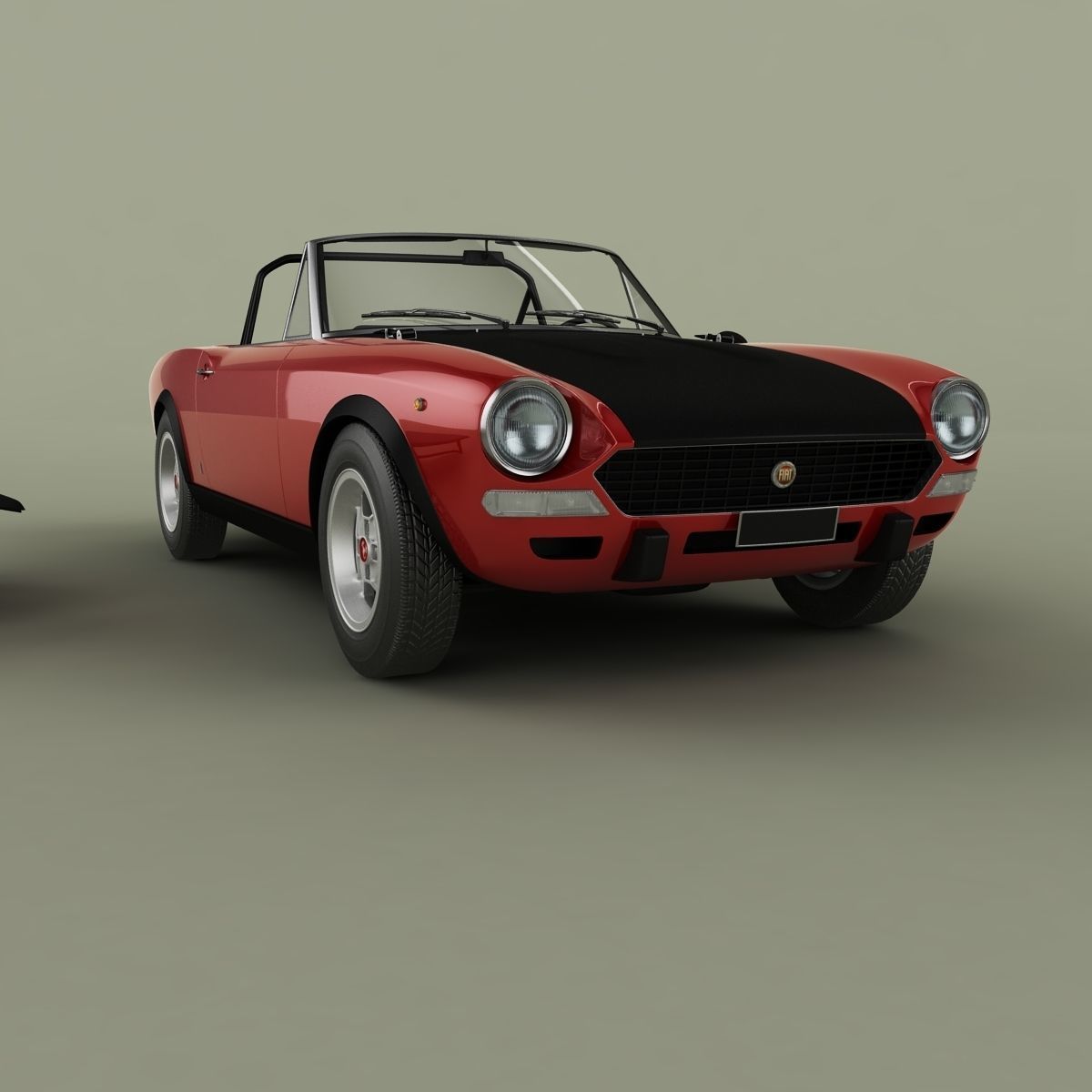 Fiat 124 Spider Abarth Rally 3D model_9