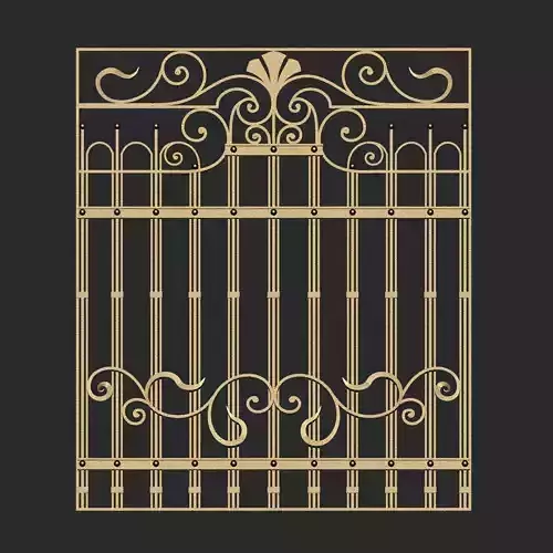 Wrought iron grating