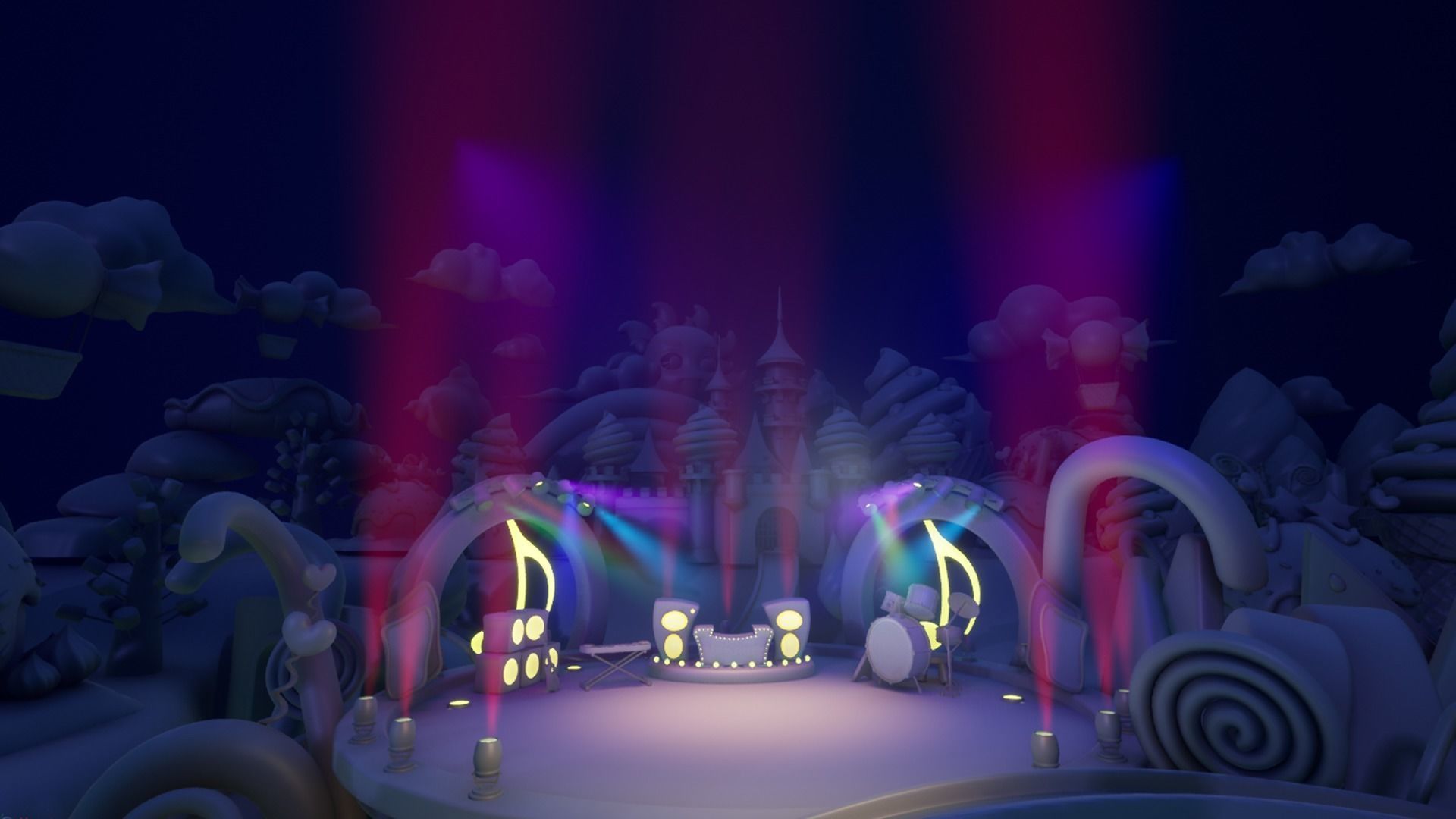 Asset UE4 - Cartoons - Background - Stage- Hight Poly 3D model_2