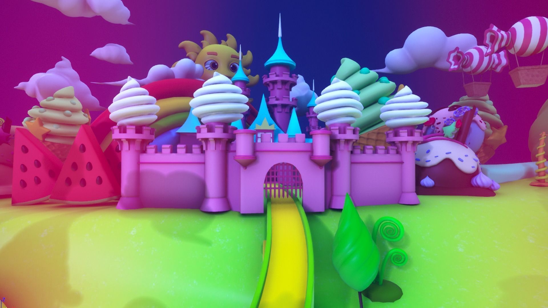 Asset UE4 - Cartoons - Background - Stage- Hight Poly 3D model_15