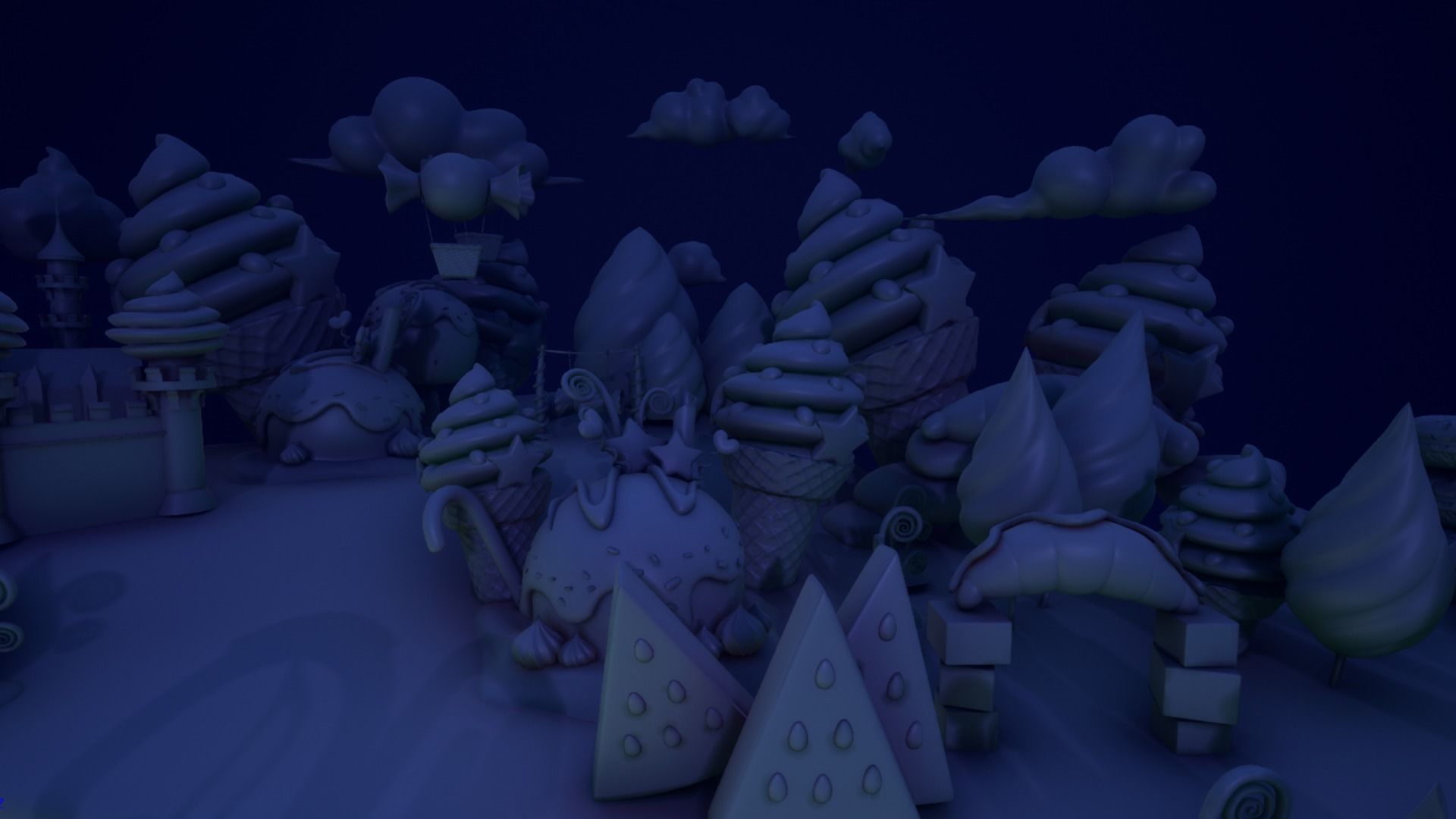 Asset UE4 - Cartoons - Background - Stage- Hight Poly 3D model_9