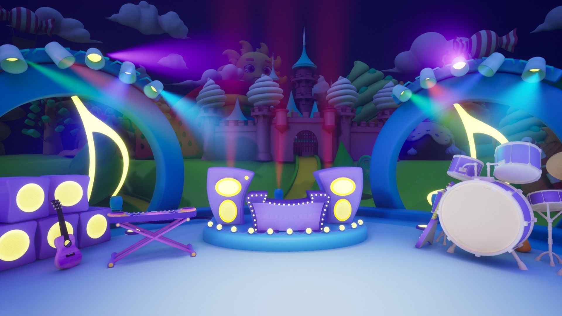 Asset UE4 - Cartoons - Background - Stage- Hight Poly 3D model_14