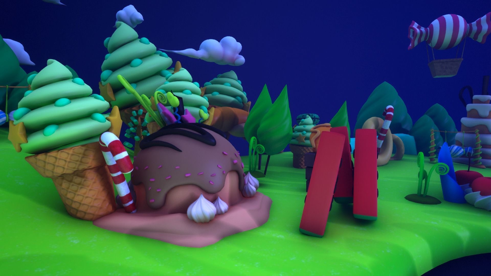 Asset UE4 - Cartoons - Background - Stage- Hight Poly 3D model_18