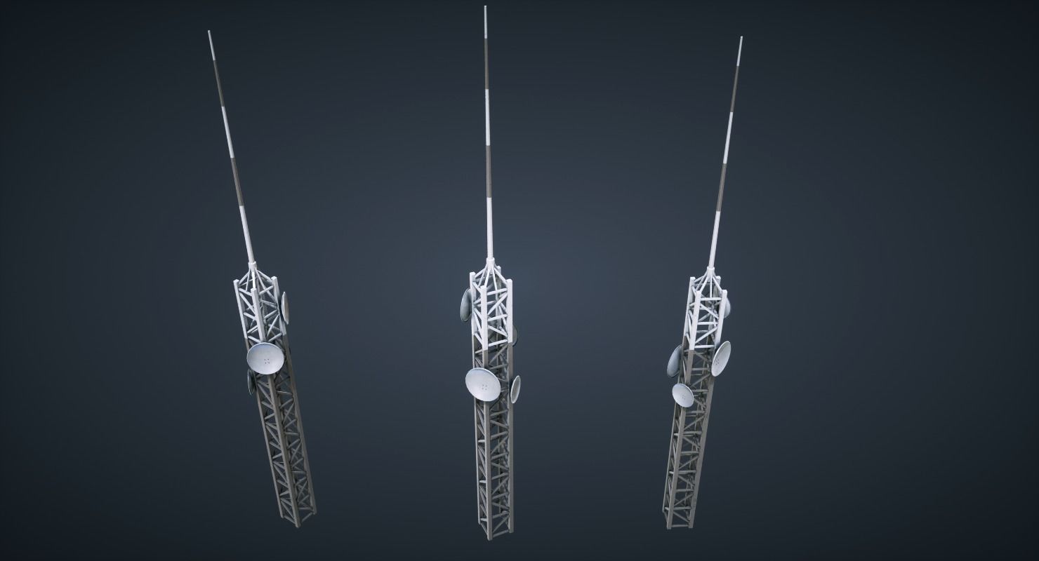 Mars Colony KitBash Pack Low-poly 3D model_46