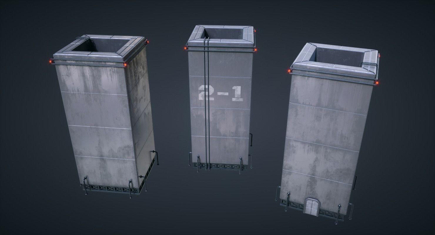Mars Colony KitBash Pack Low-poly 3D model_19