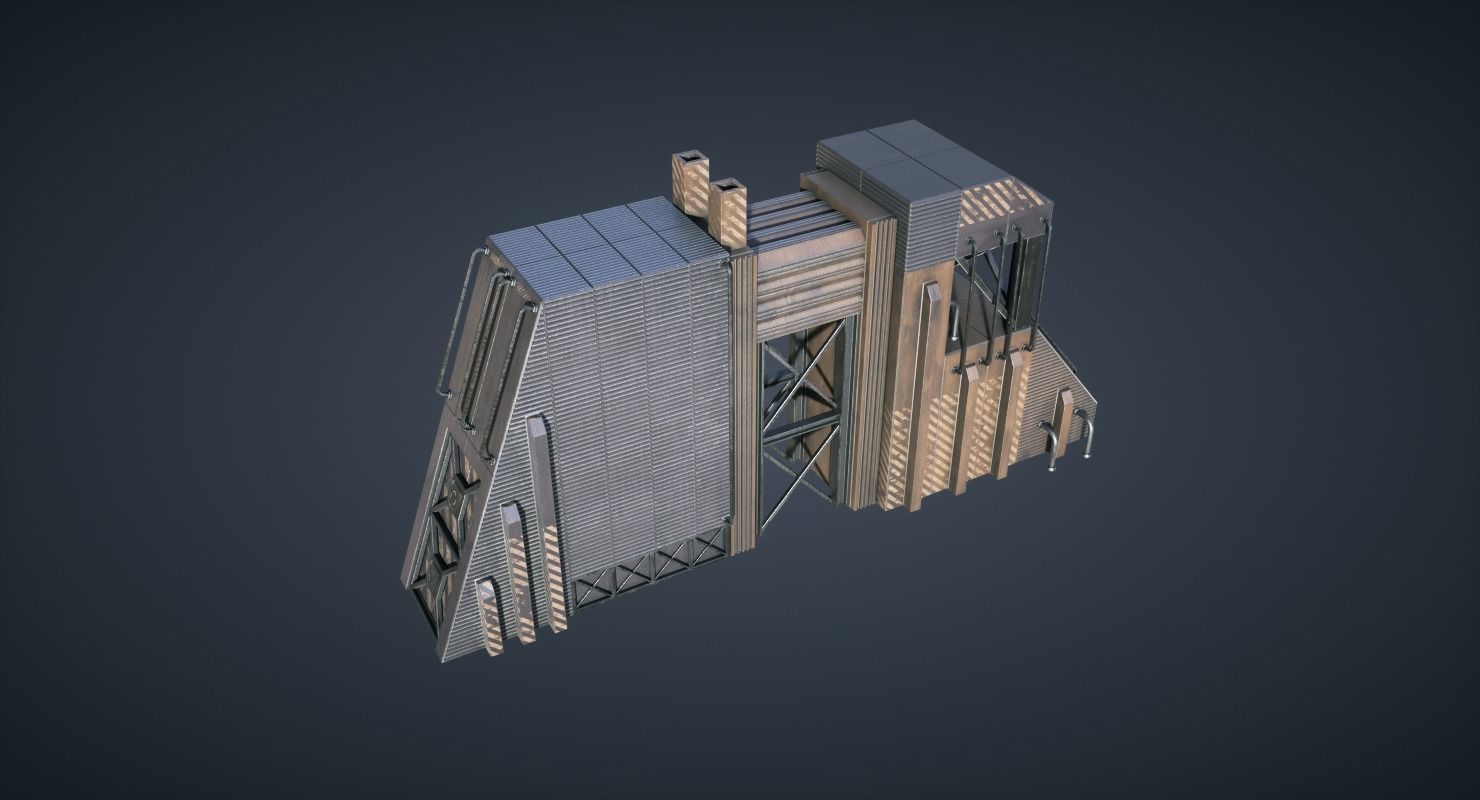 Mars Colony KitBash Pack Low-poly 3D model_45