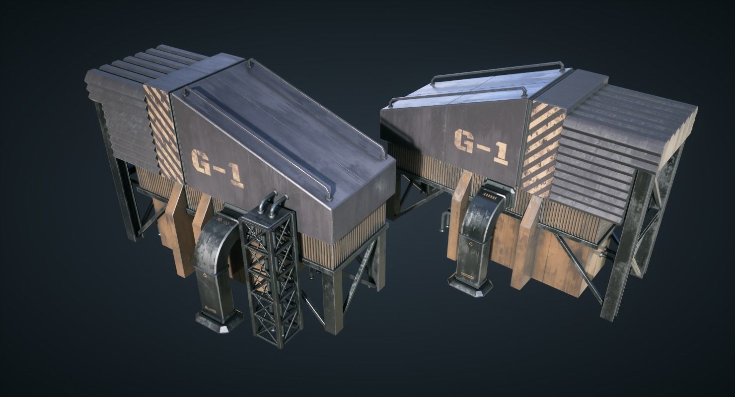 Mars Colony KitBash Pack Low-poly 3D model_41