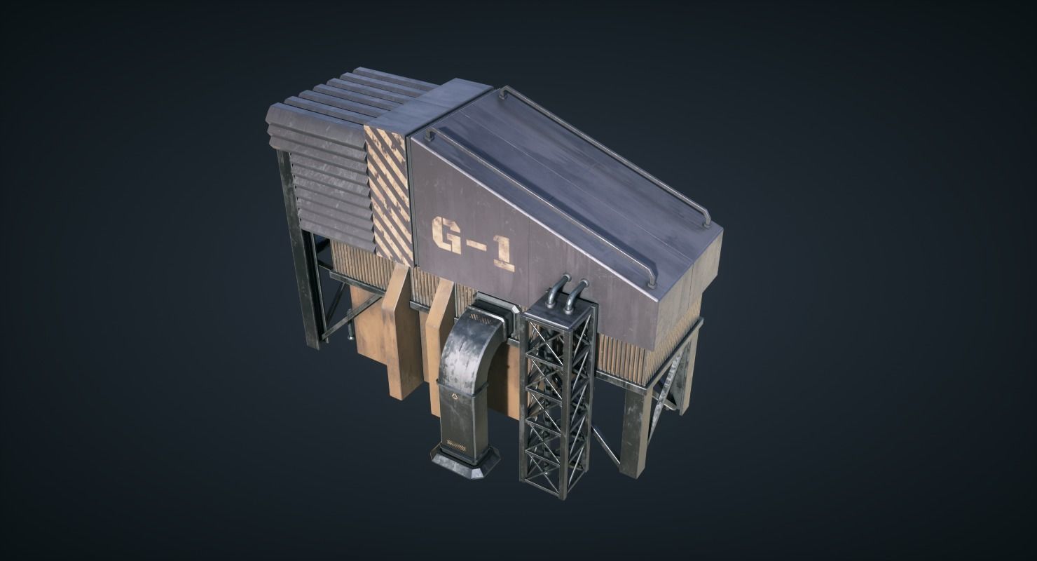Mars Colony KitBash Pack Low-poly 3D model_34