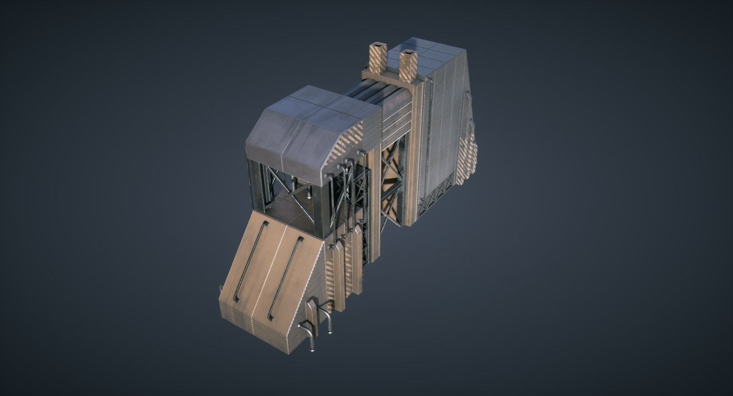 Mars Colony KitBash Pack Low-poly 3D model_38