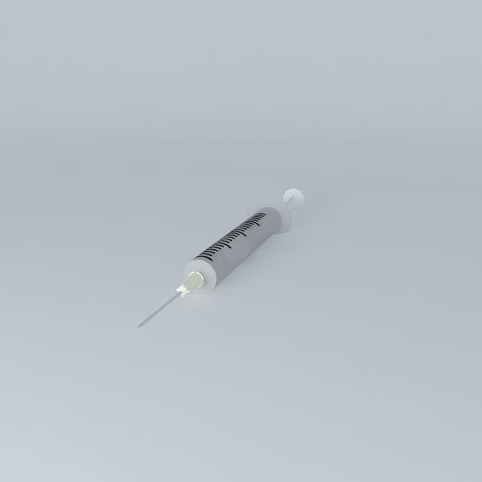 syringe injection Free 3D model_1
