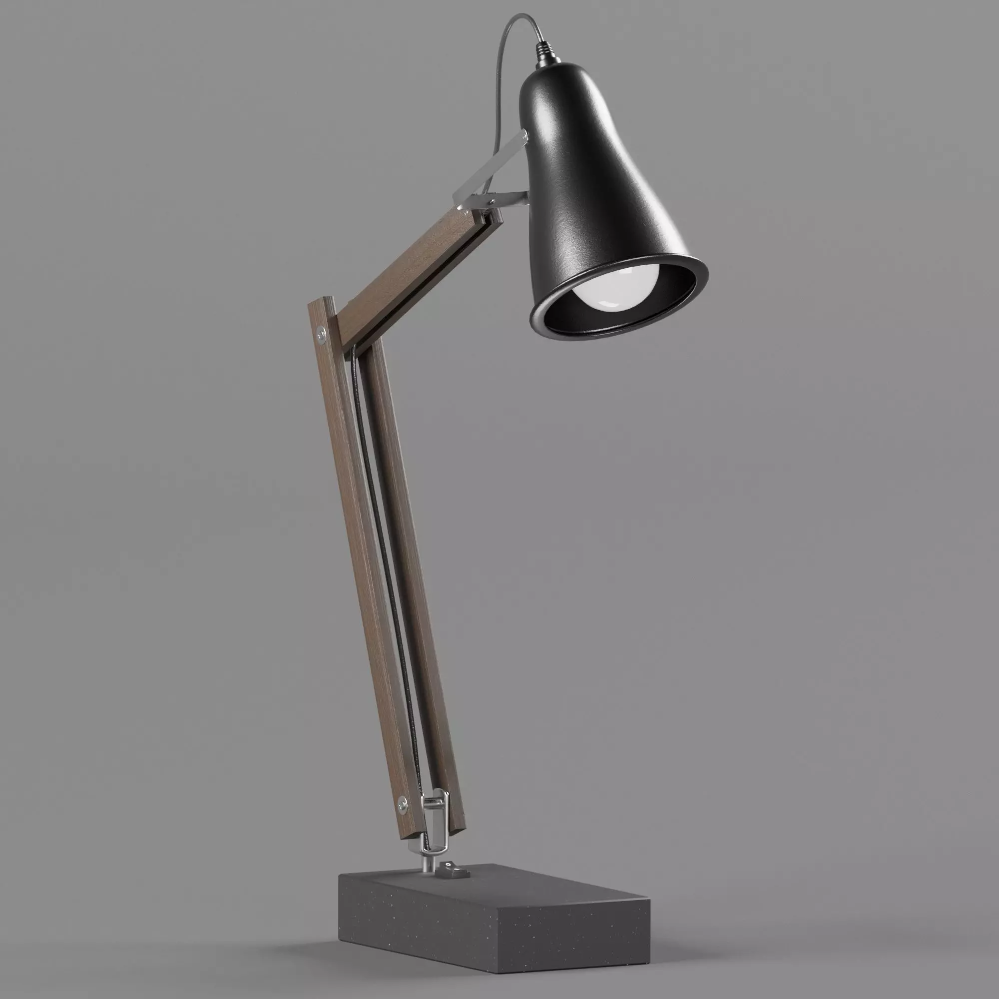 Table lamp white and black  3D model_0