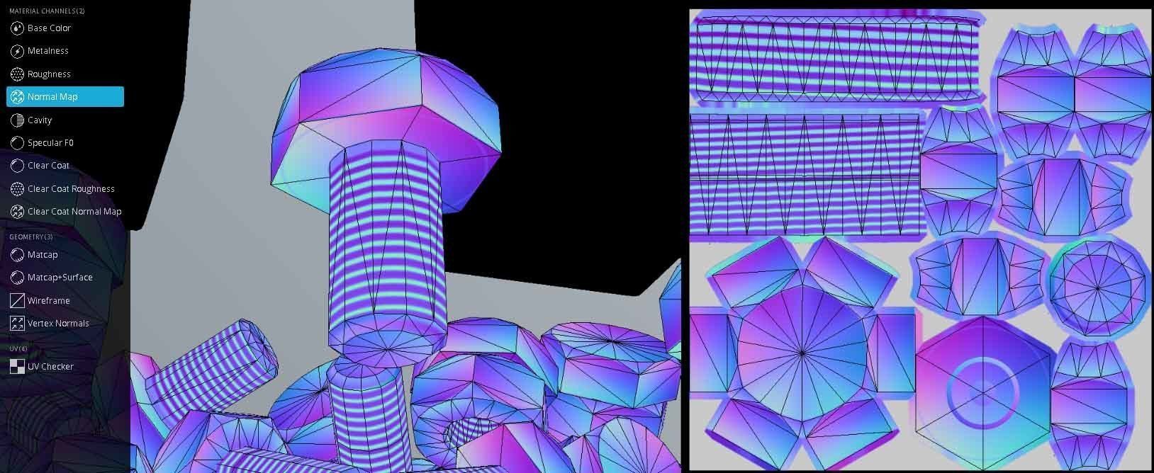 Low-Poly Nut and Bolt Components 3D Model Collection_20
