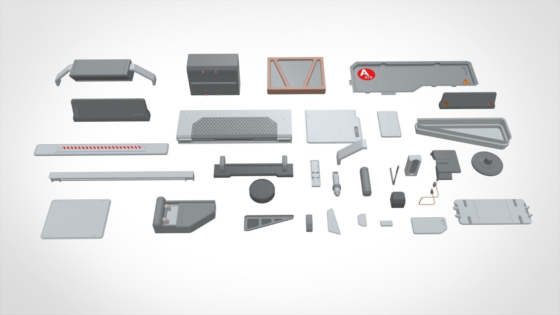 Sci-Fi architecture Elements collection 22 3D model_14