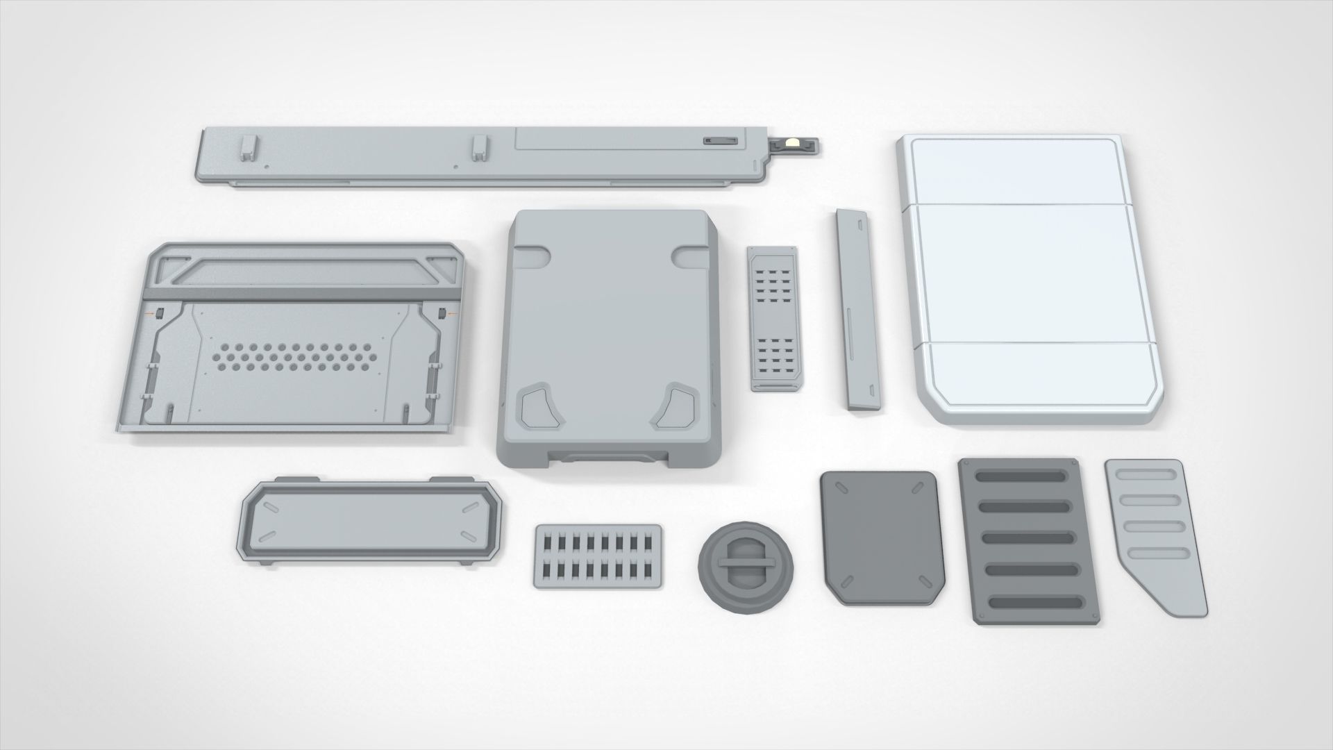 Sci-Fi architecture Elements collection 22 3D model_10