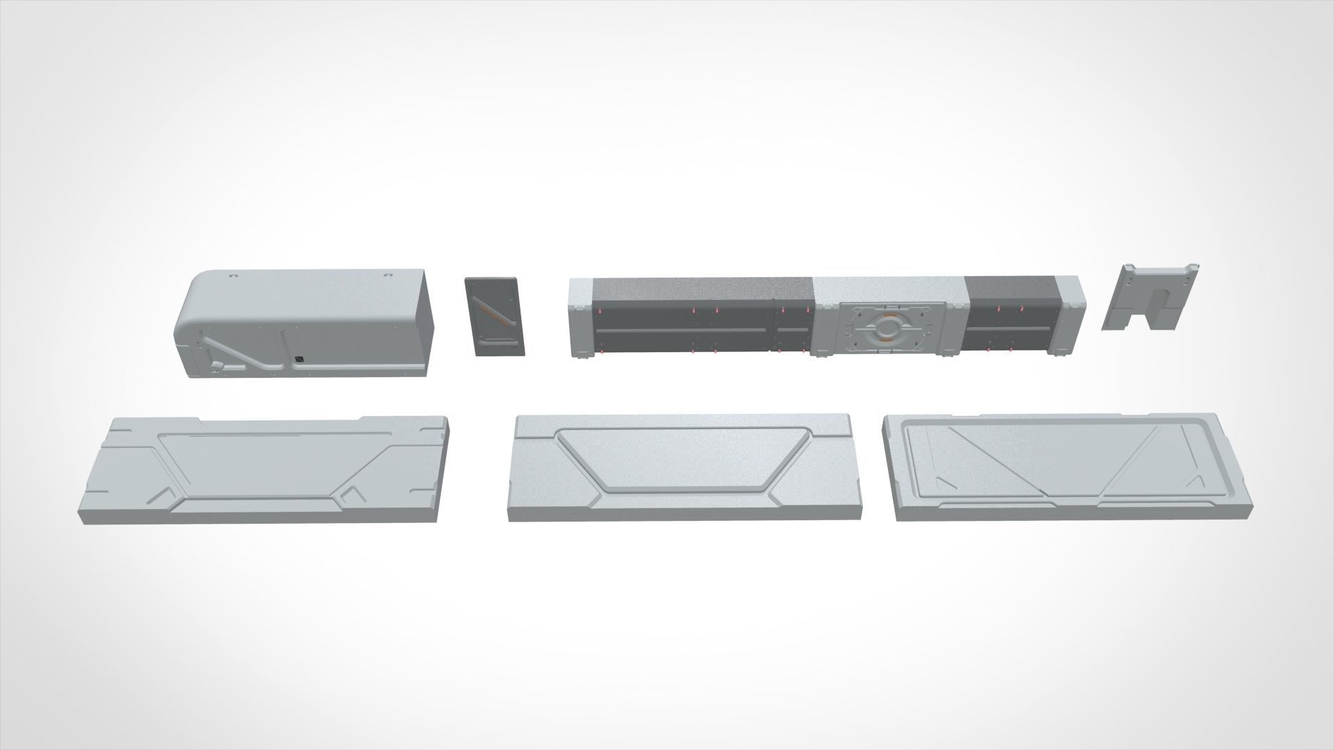 Sci-Fi architecture Elements collection 22 3D model_15