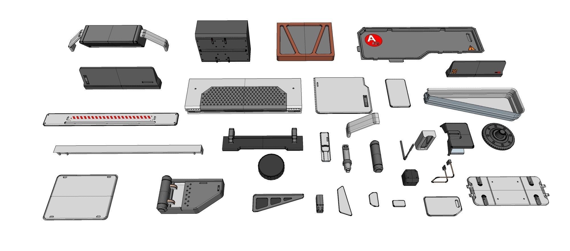 Sci-Fi architecture Elements collection 22 3D model_29
