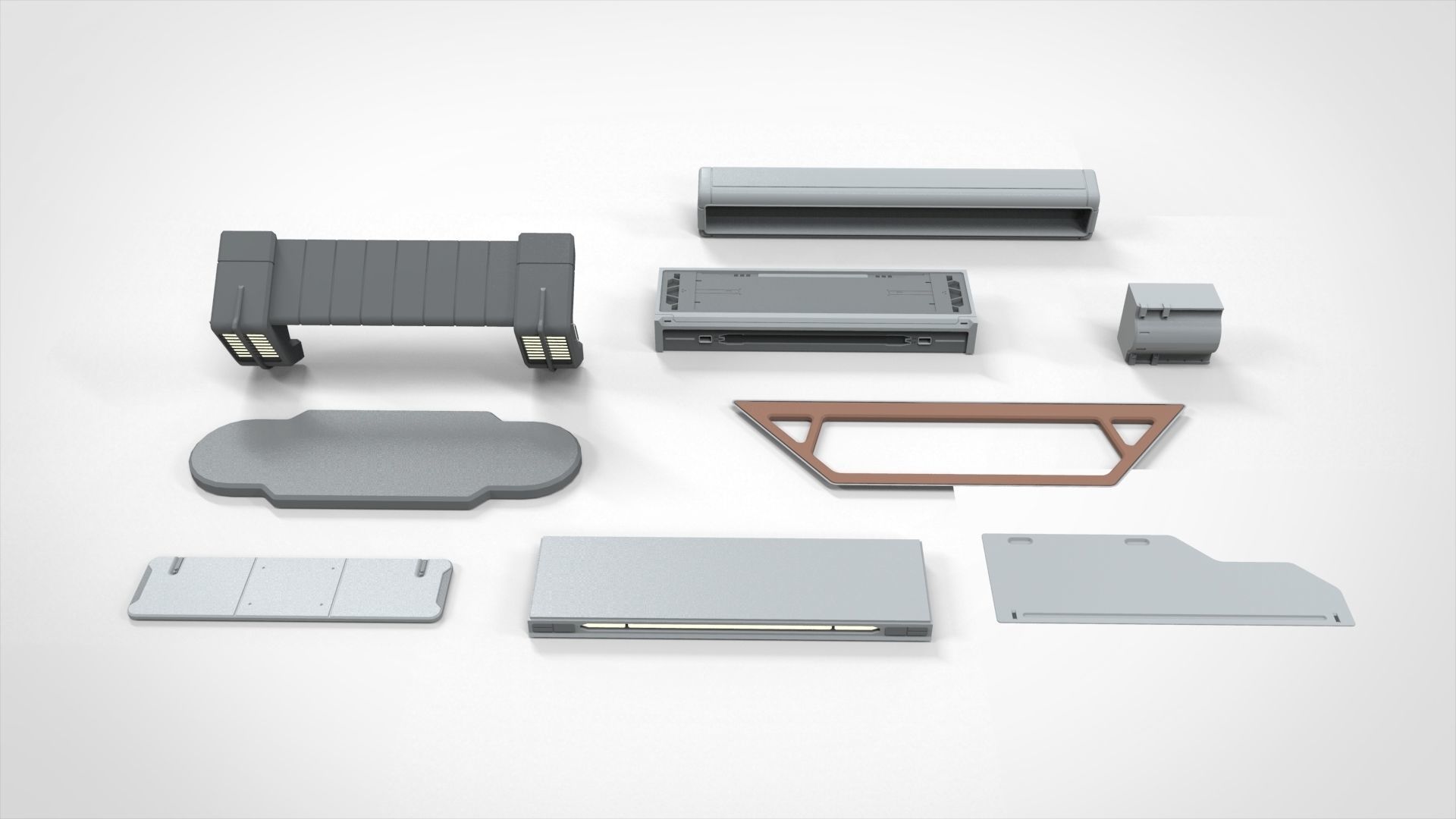 Sci-Fi architecture Elements collection 22 3D model_7