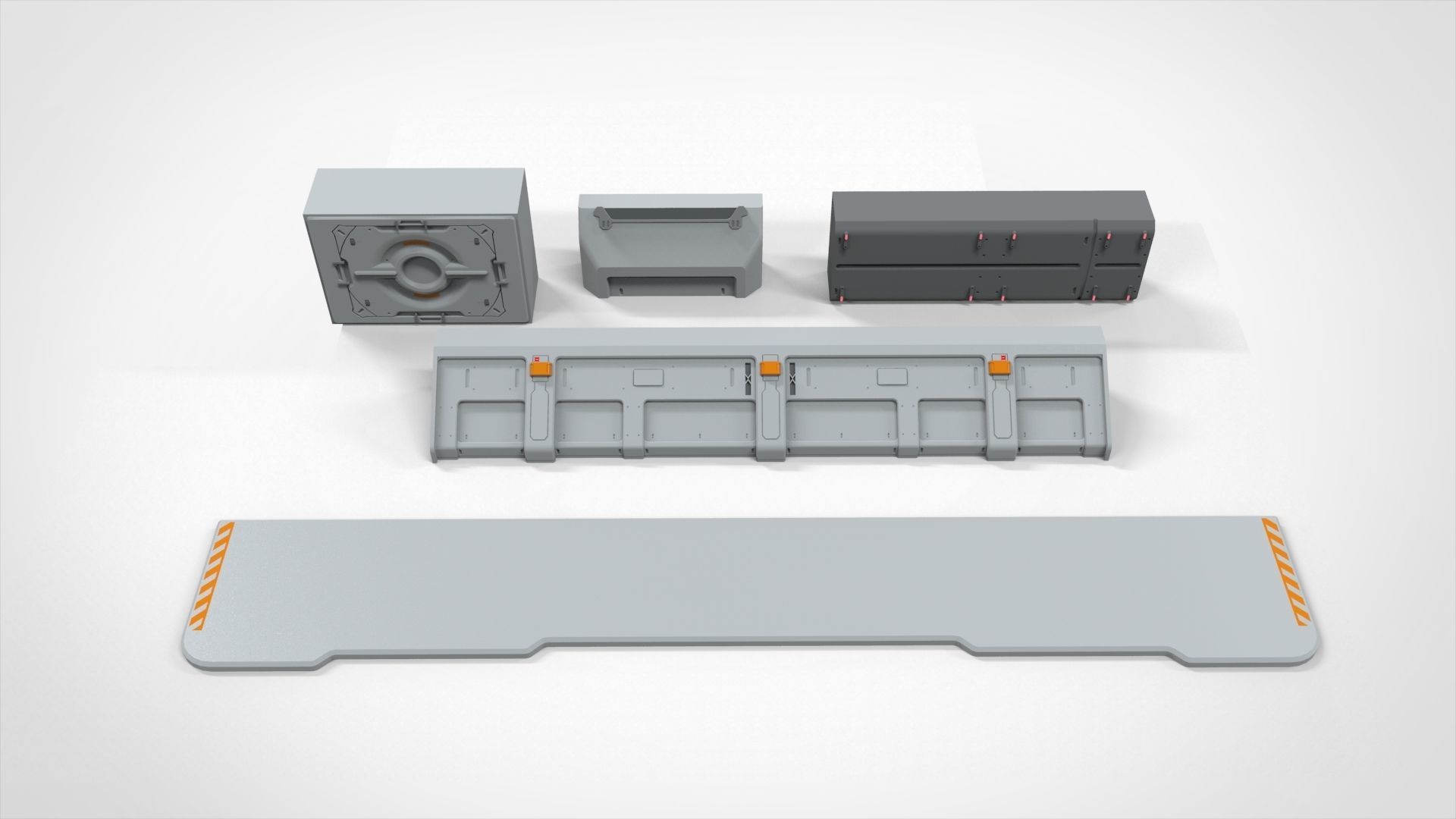 Sci-Fi architecture Elements collection 22 3D model_9