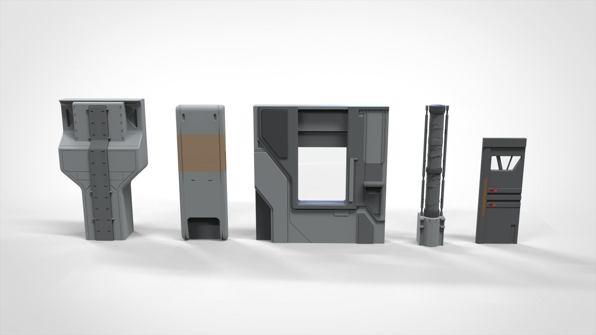 Sci-Fi architecture Elements collection 22 3D model_8