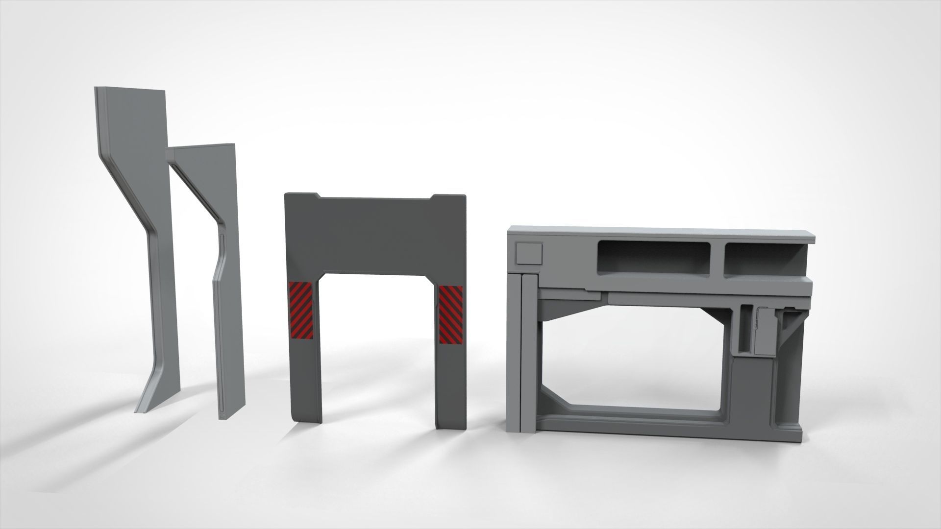 Sci-Fi architecture Elements collection 22 3D model_2