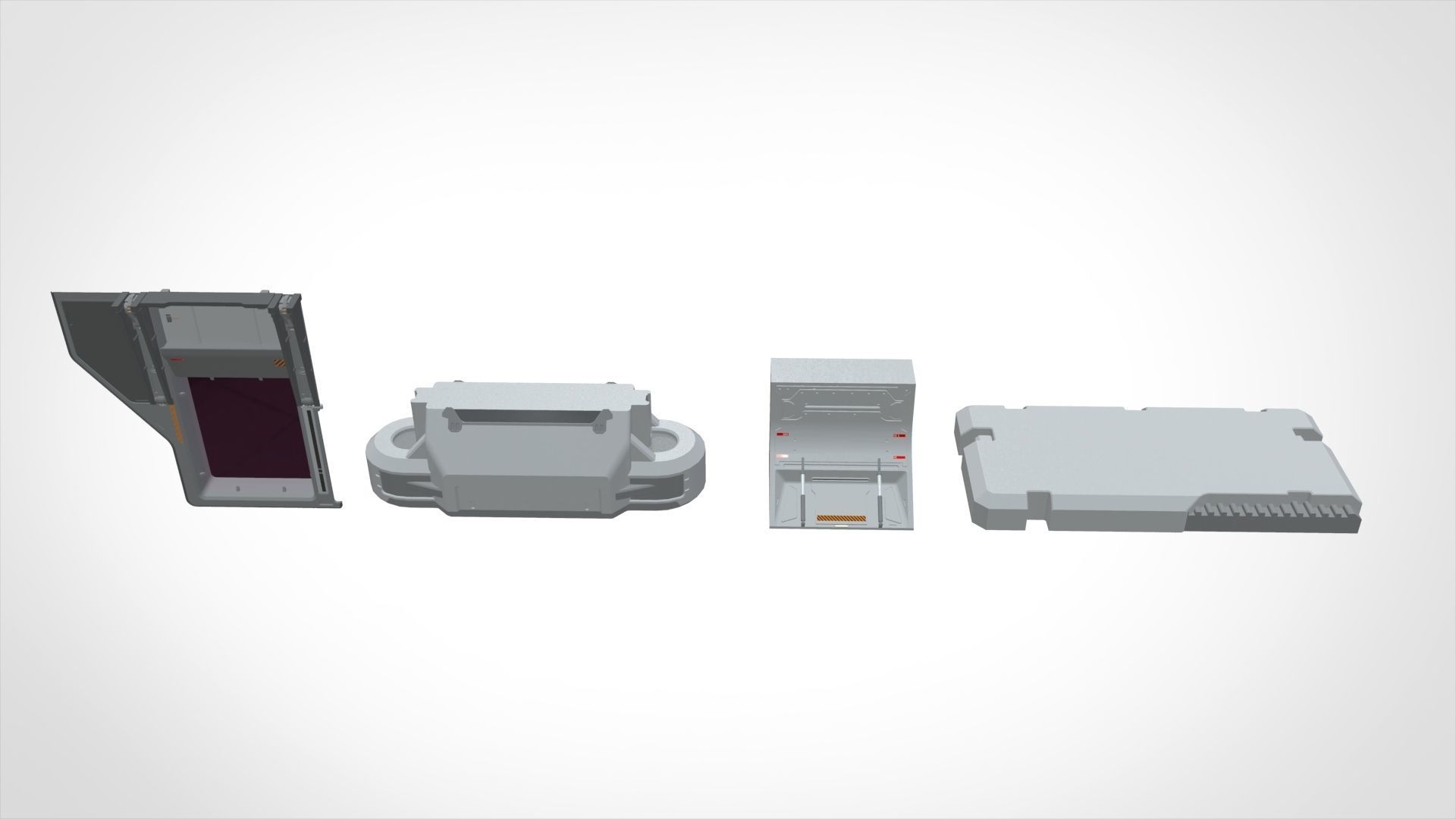 Sci-Fi architecture Elements collection 22 3D model_16