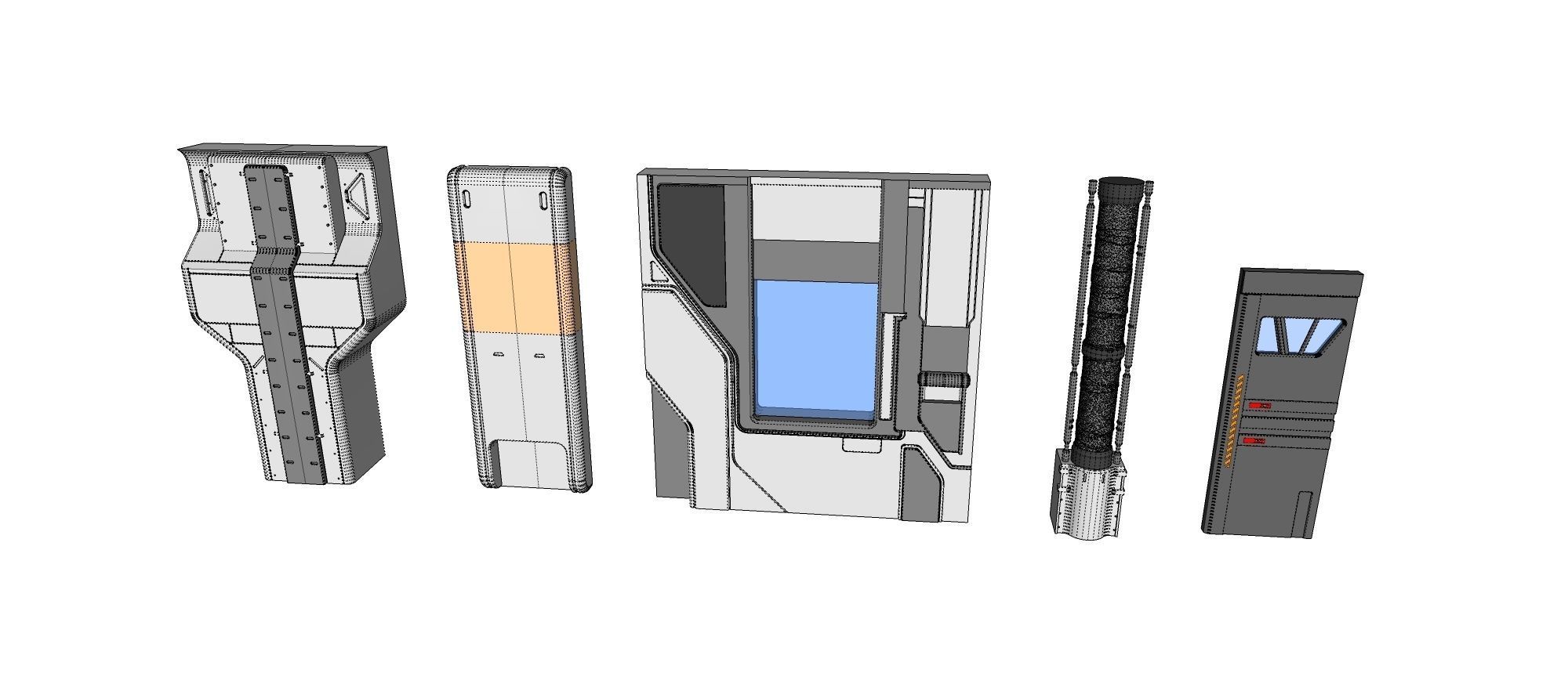Sci-Fi architecture Elements collection 22 3D model_24