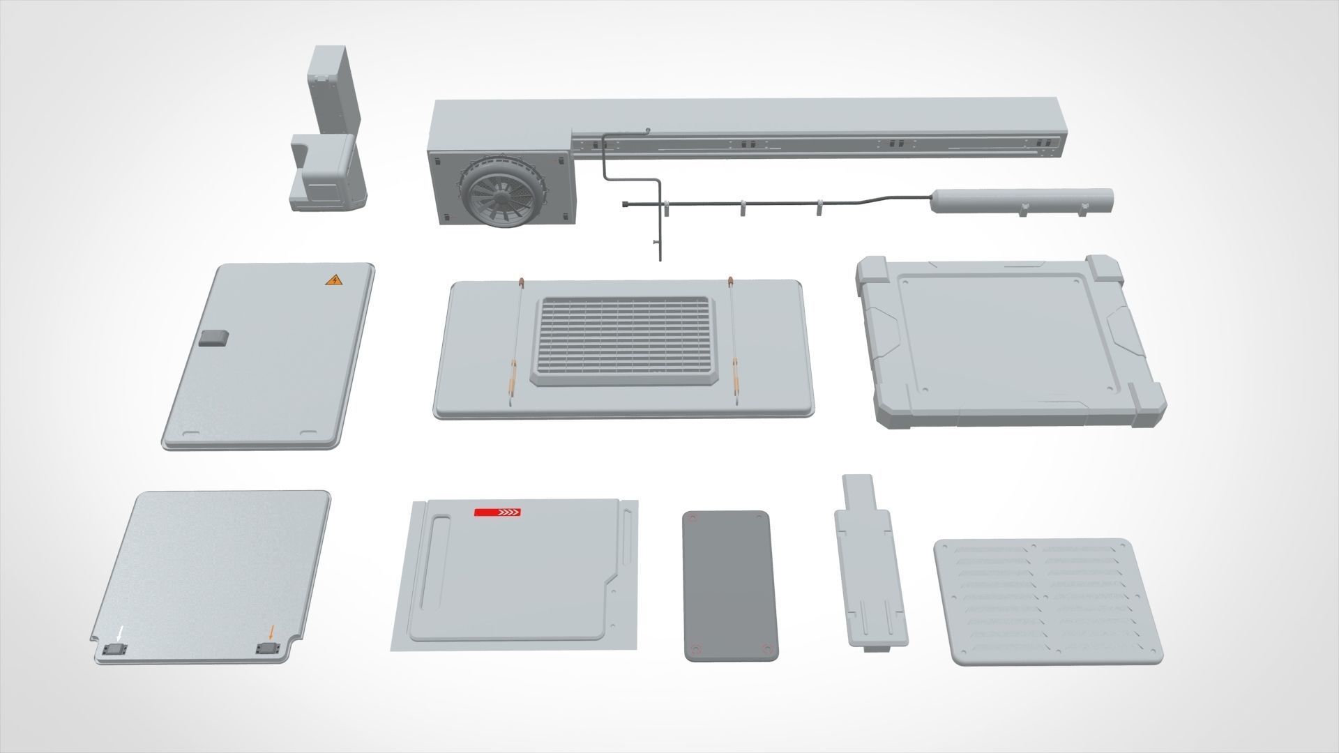 Sci-Fi architecture Elements collection 22 3D model_12