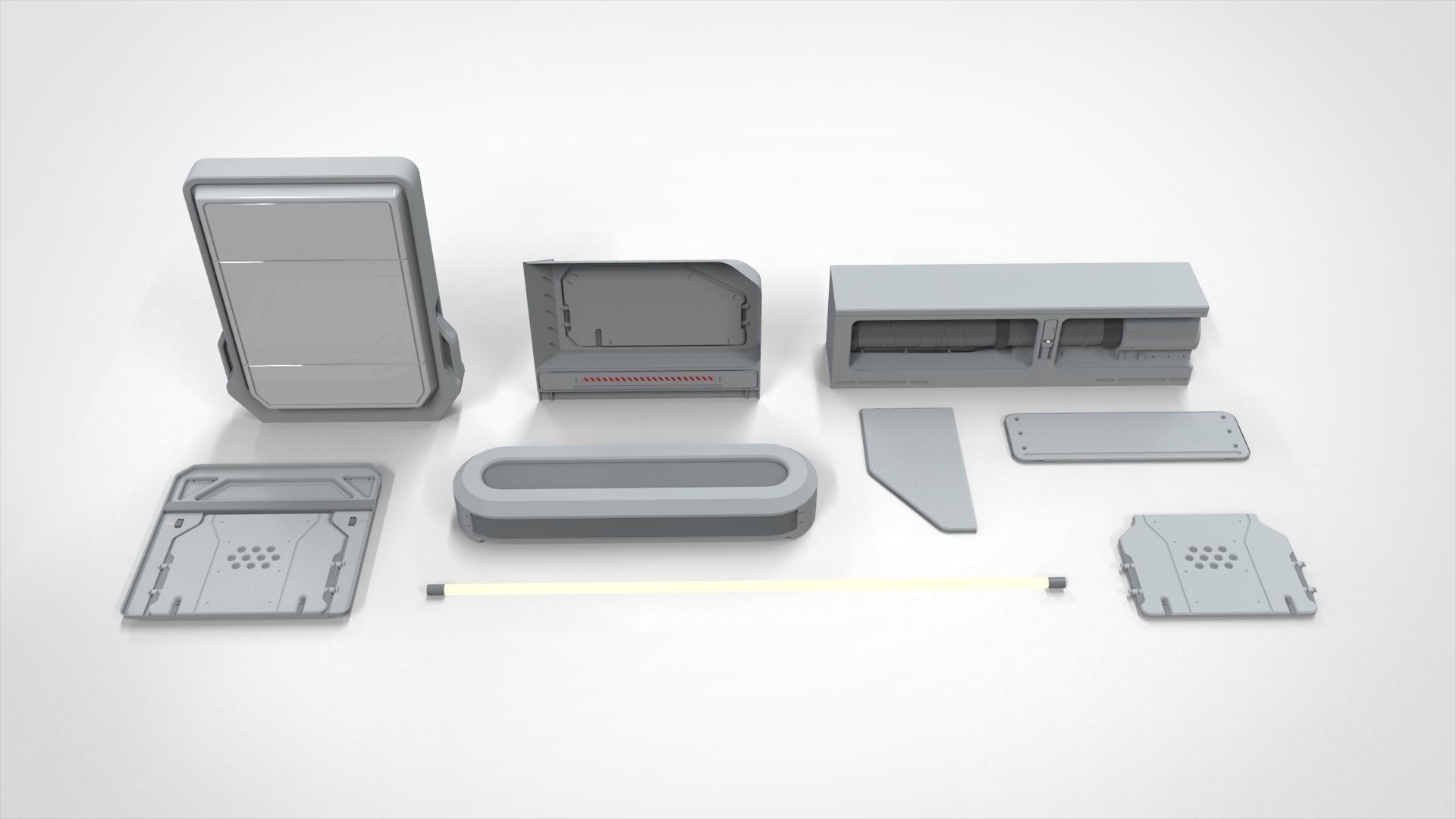 Sci-Fi architecture Elements collection 22 3D model_3