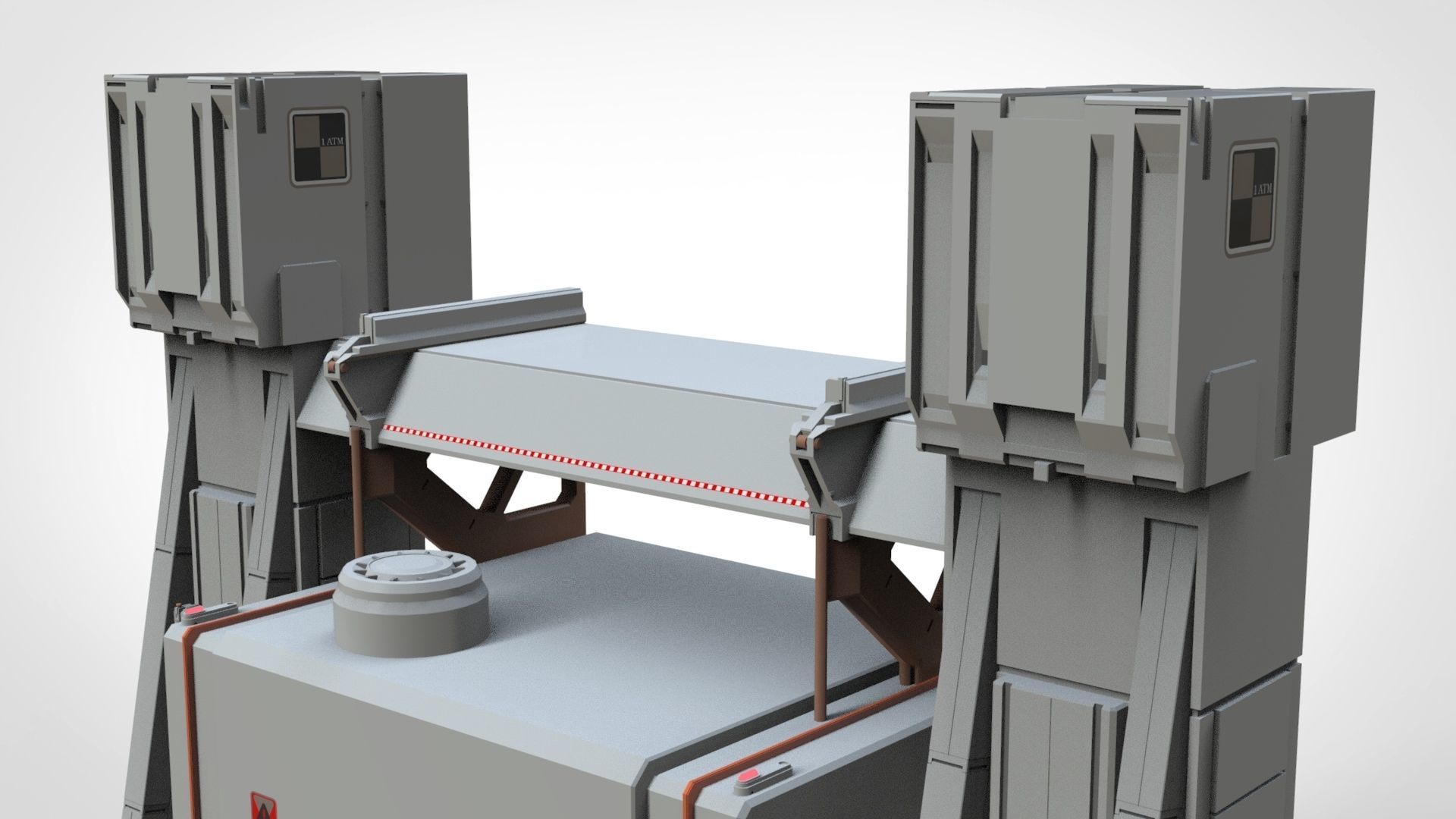 sci-fi Architectural element 11 3D model_8