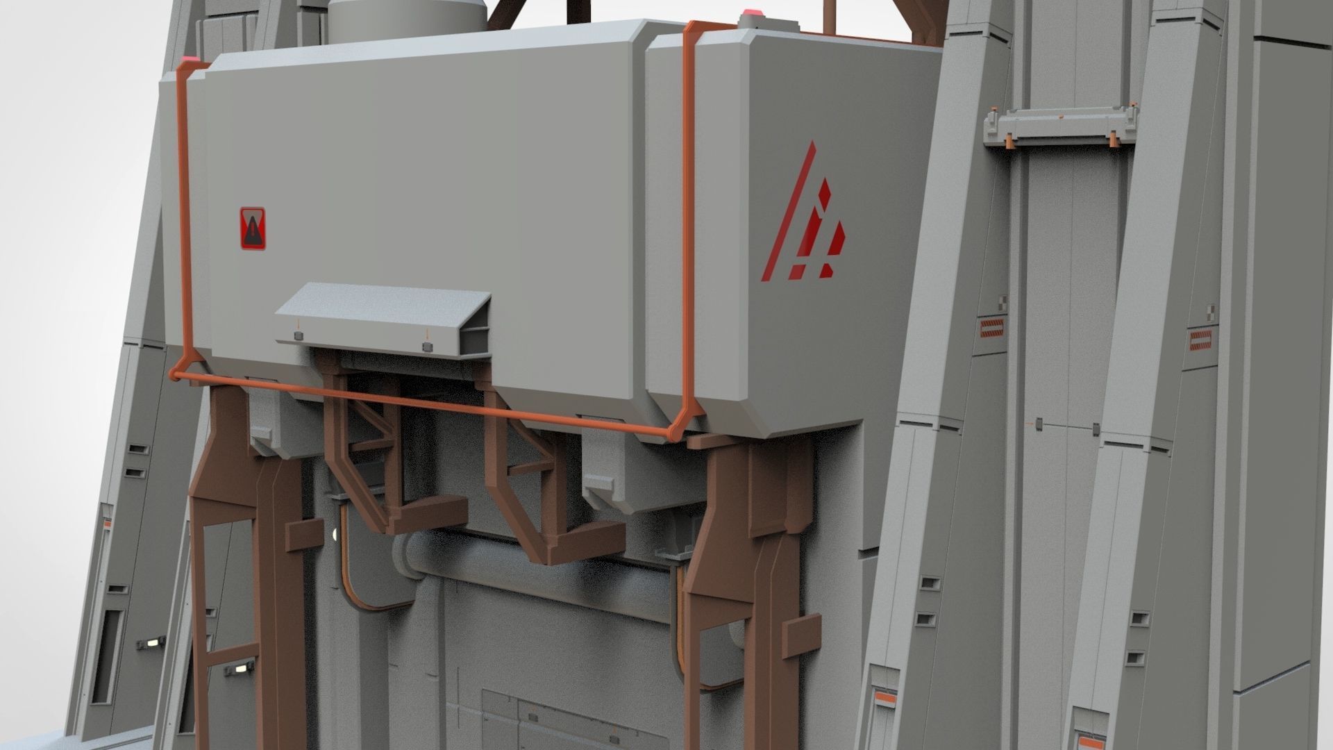 sci-fi Architectural element 11 3D model_9