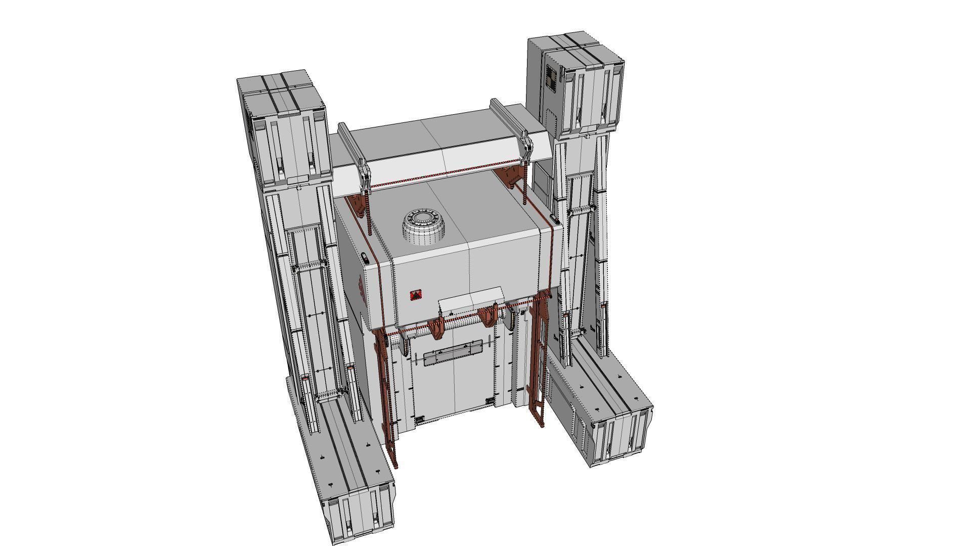 sci-fi Architectural element 11 3D model_19