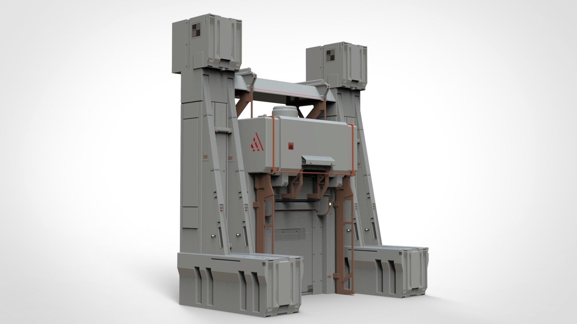 sci-fi Architectural element 11 3D model_3