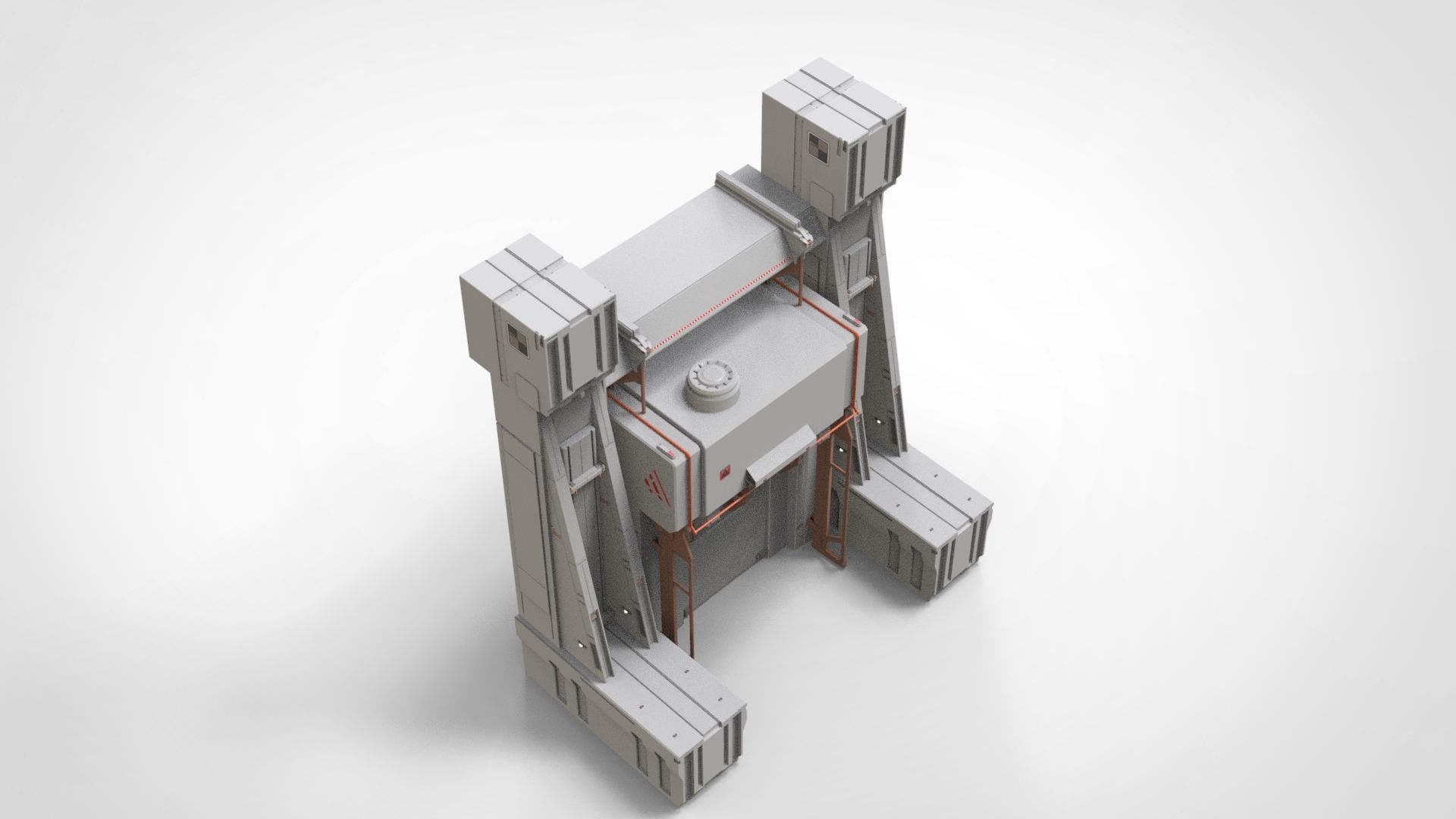 sci-fi Architectural element 11 3D model_5