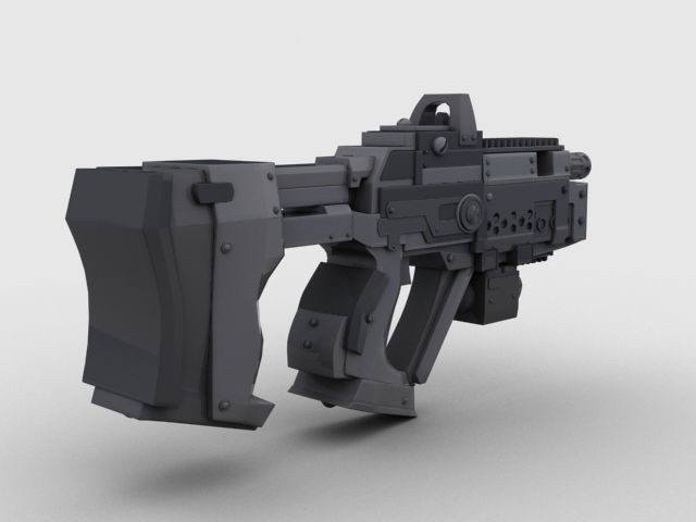 Sci Fi Gun 01  3D model_1