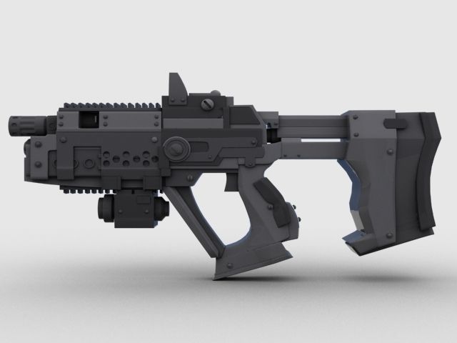 Sci Fi Gun 01  3D model_2