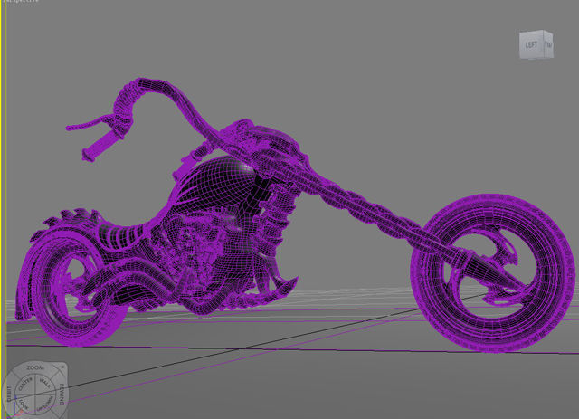 Sci Fi Motorcycle 3D model_8