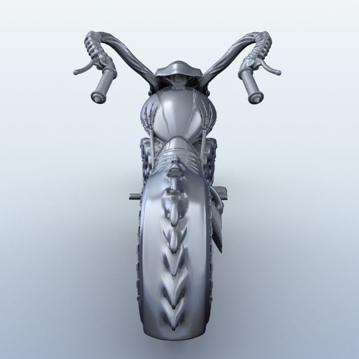 Sci Fi Motorcycle 3D model_4