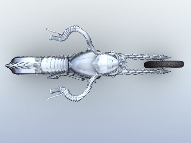 Sci Fi Motorcycle 3D model_3